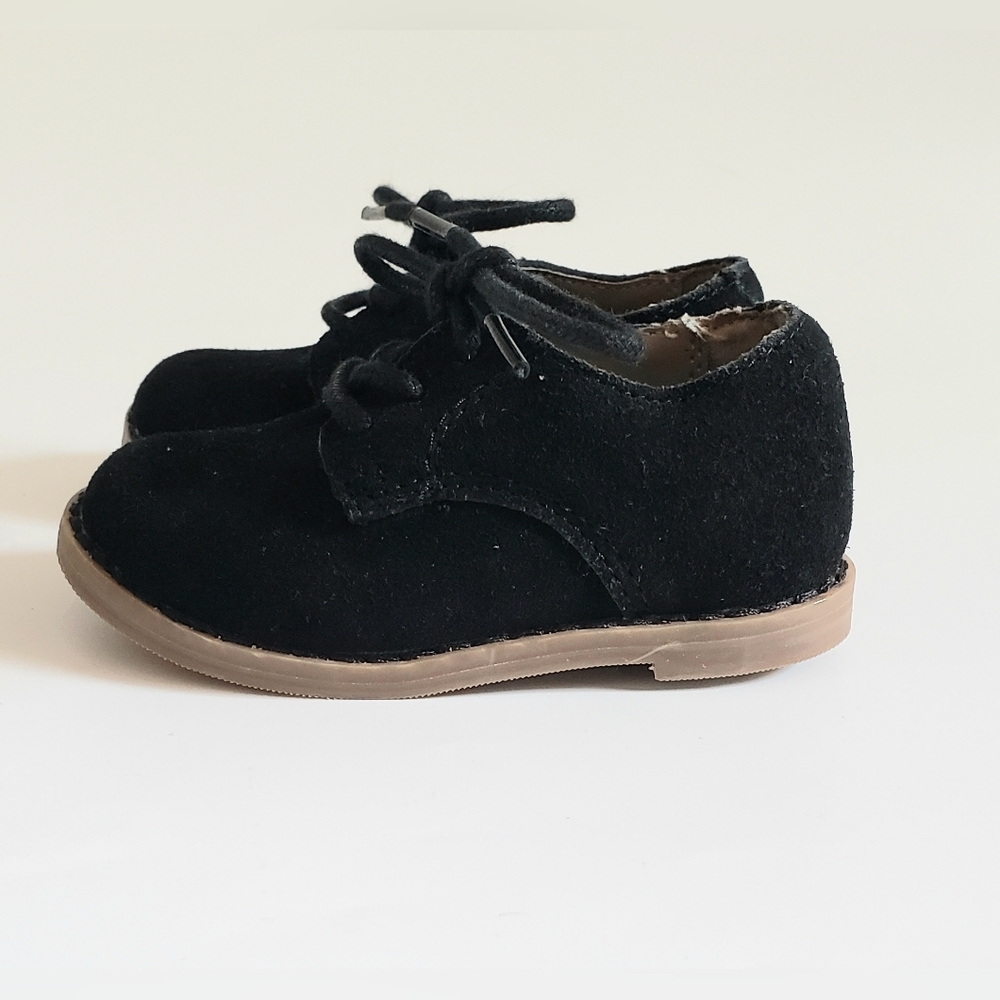 Janie and Jack Black Suede Oxford Shoe Size 4
